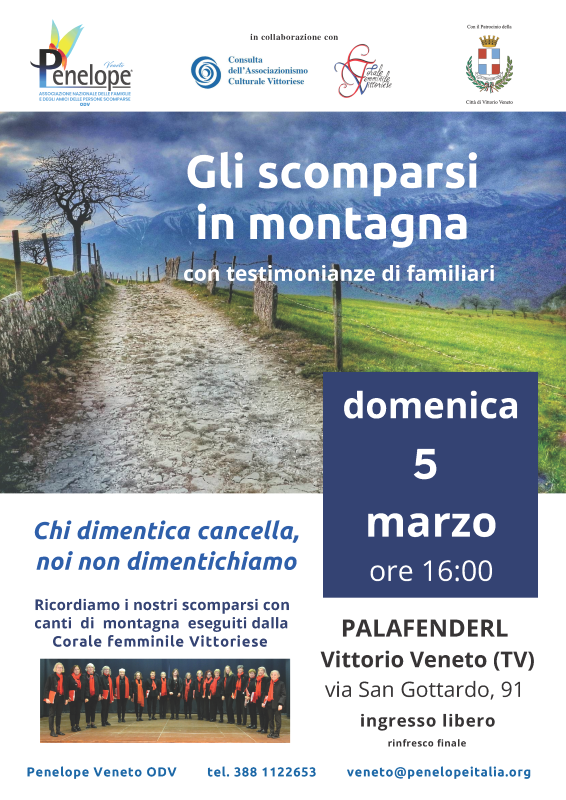 Gli Scomparsi in montagna  5/03/2023